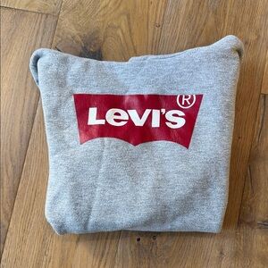 Levi's Heather Gray Sweatshirt with Red Logo